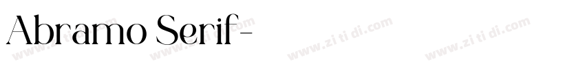 Abramo Serif字体转换